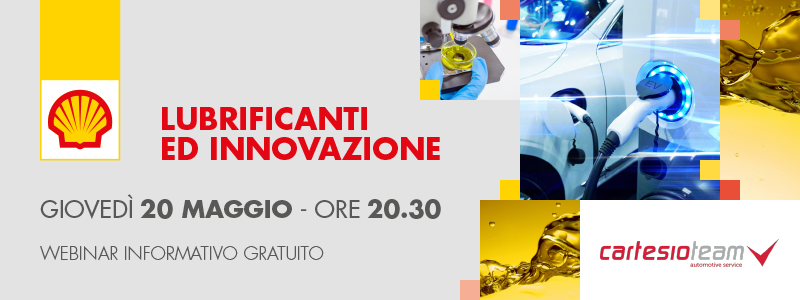 locandina webinar collaborazione shell - lubrificanti ed innovazione